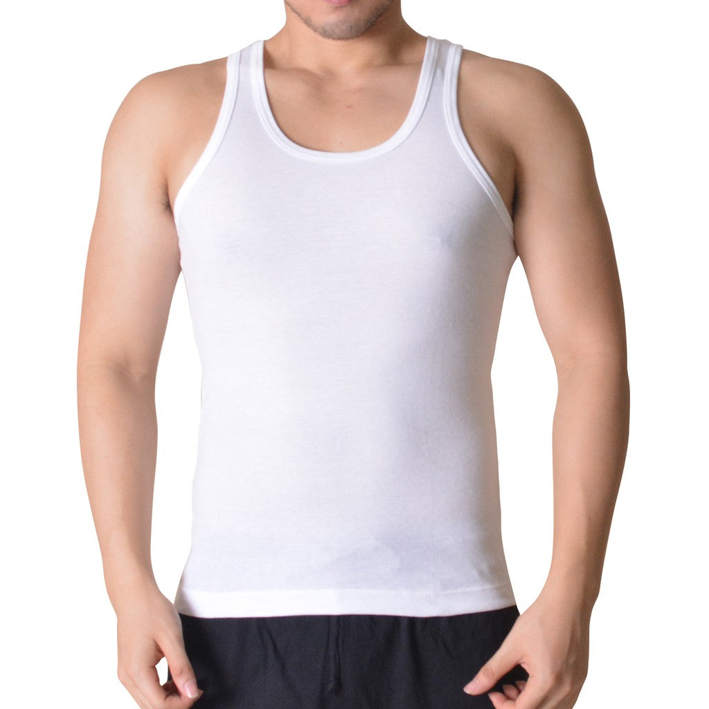 Premium White Sando Vest (Sleevesless Banyan)– Soft Cotton, Perfect Fit, Daily & All-Day Comfort. Pack of 12